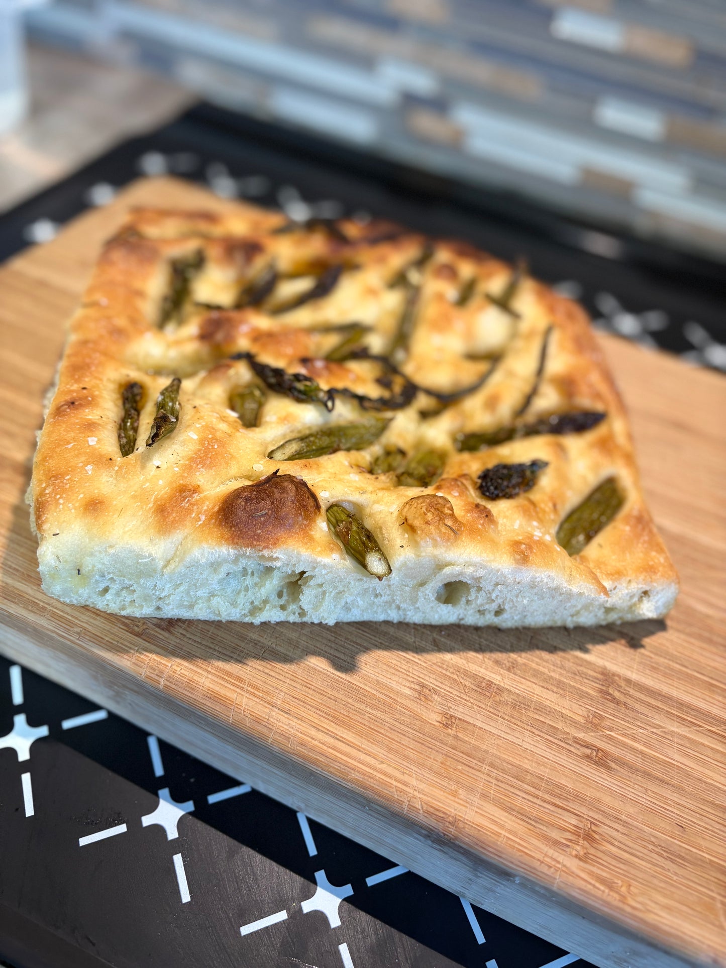 Spring Focaccia with Lemon Asparagus