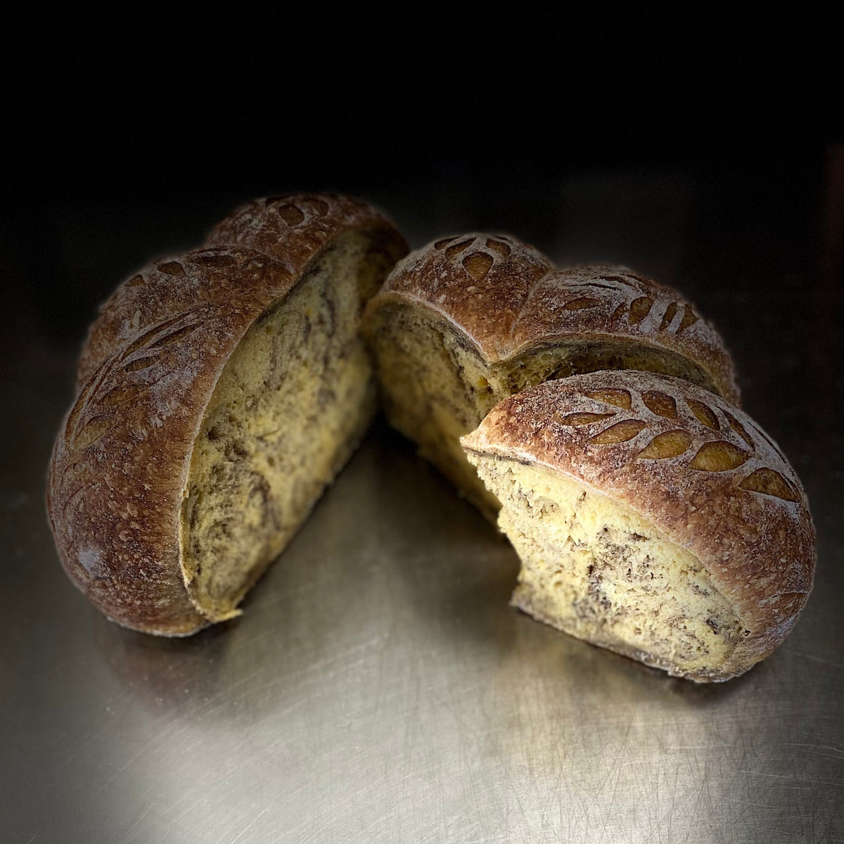 Pumpkin Shaped Pumpkin Sourdough Bread with Pumpkin Spice