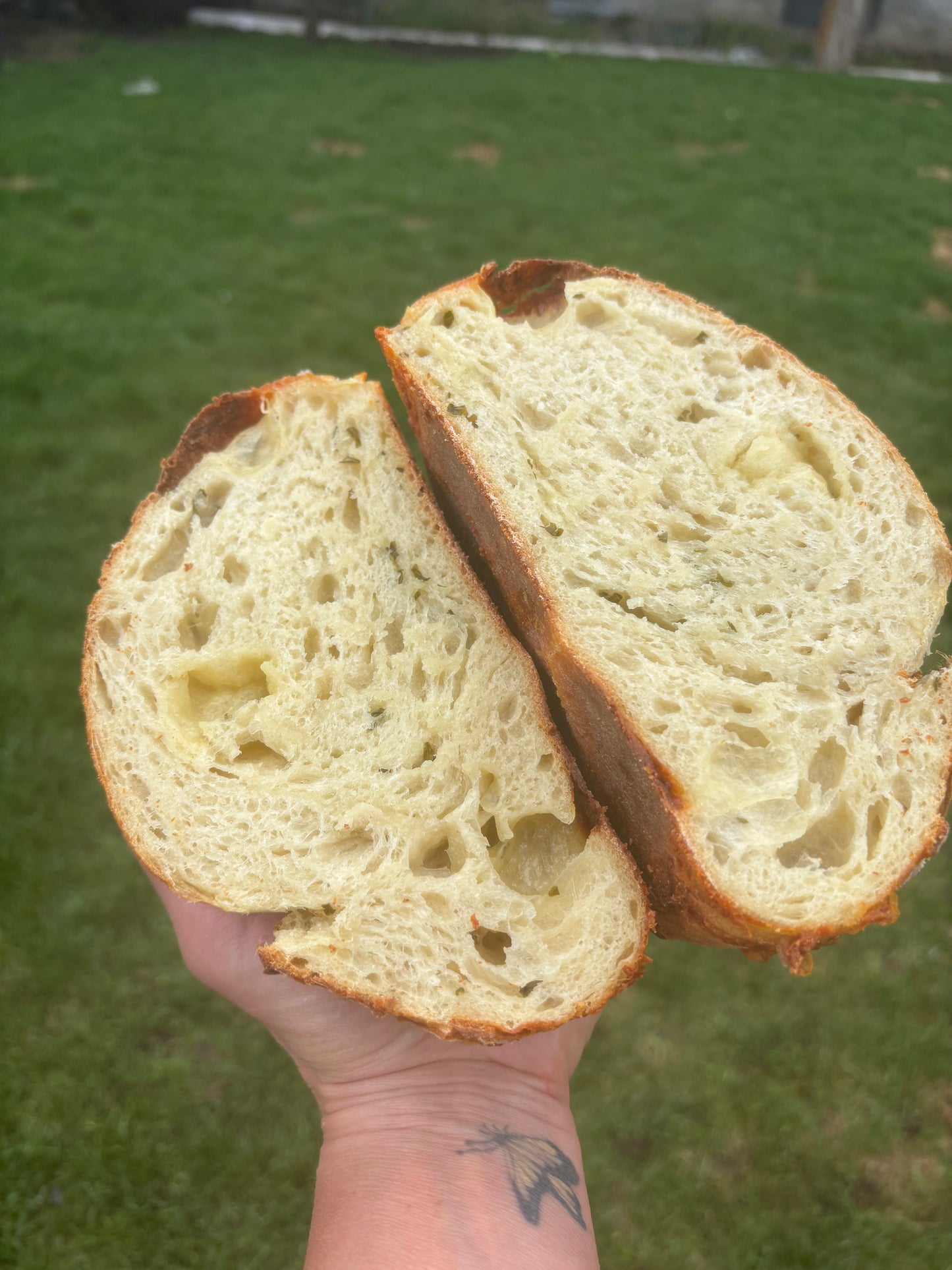Cheddar Cheese and Chive Sourdough Bread