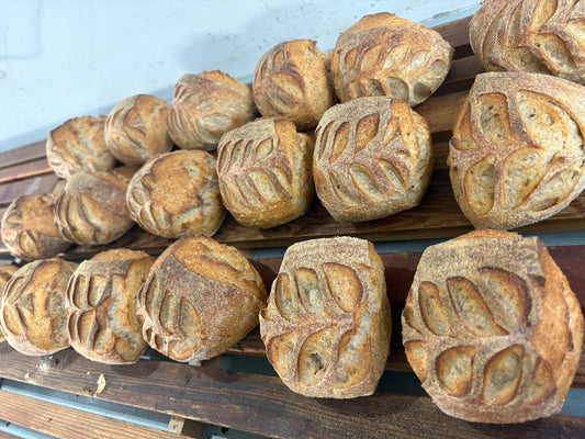 Rustic Sourdough Dinner Rolls - 1/2 dozen