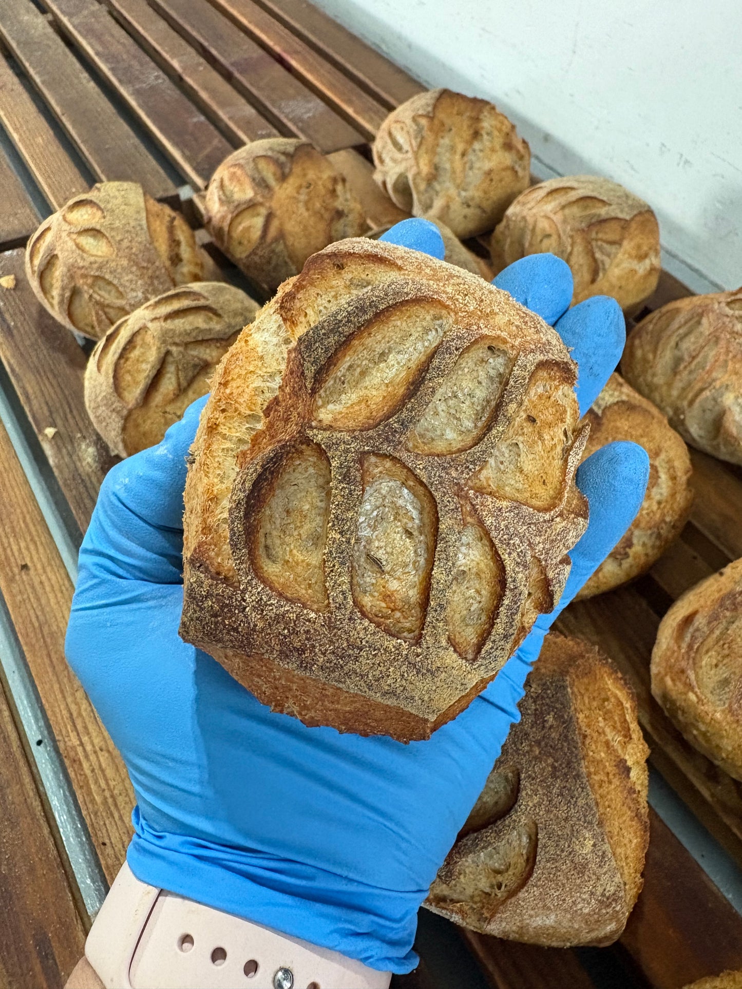 Rustic Sourdough Dinner Rolls - 1/2 dozen