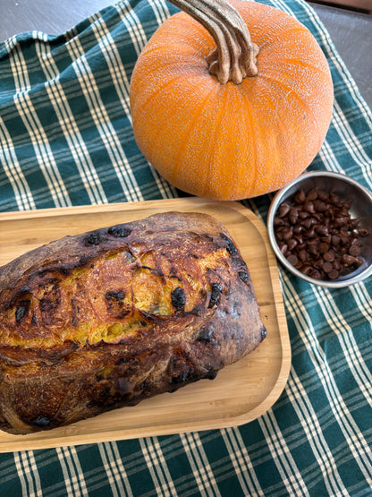 Pumpkin Chocolate Chip Sourdough Loaf