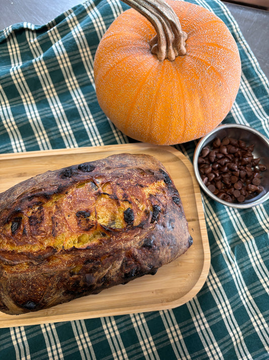 Pumpkin Chocolate Chip Sourdough Loaf