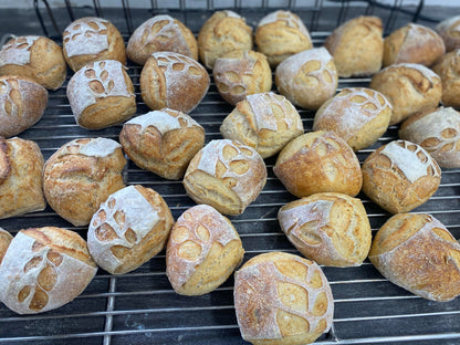 Rustic Sourdough Dinner Rolls - 1/2 dozen